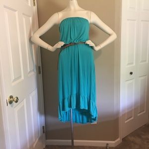 Women’s Strapless Teal High/Low Dress Size Medium